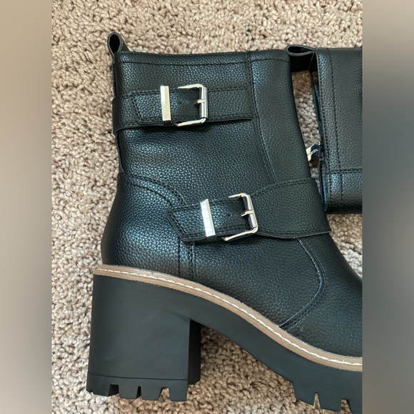 NWT Blondo waterproof Reno Black Leather Combat Boots Size 9.5 - Picture 8 of 10